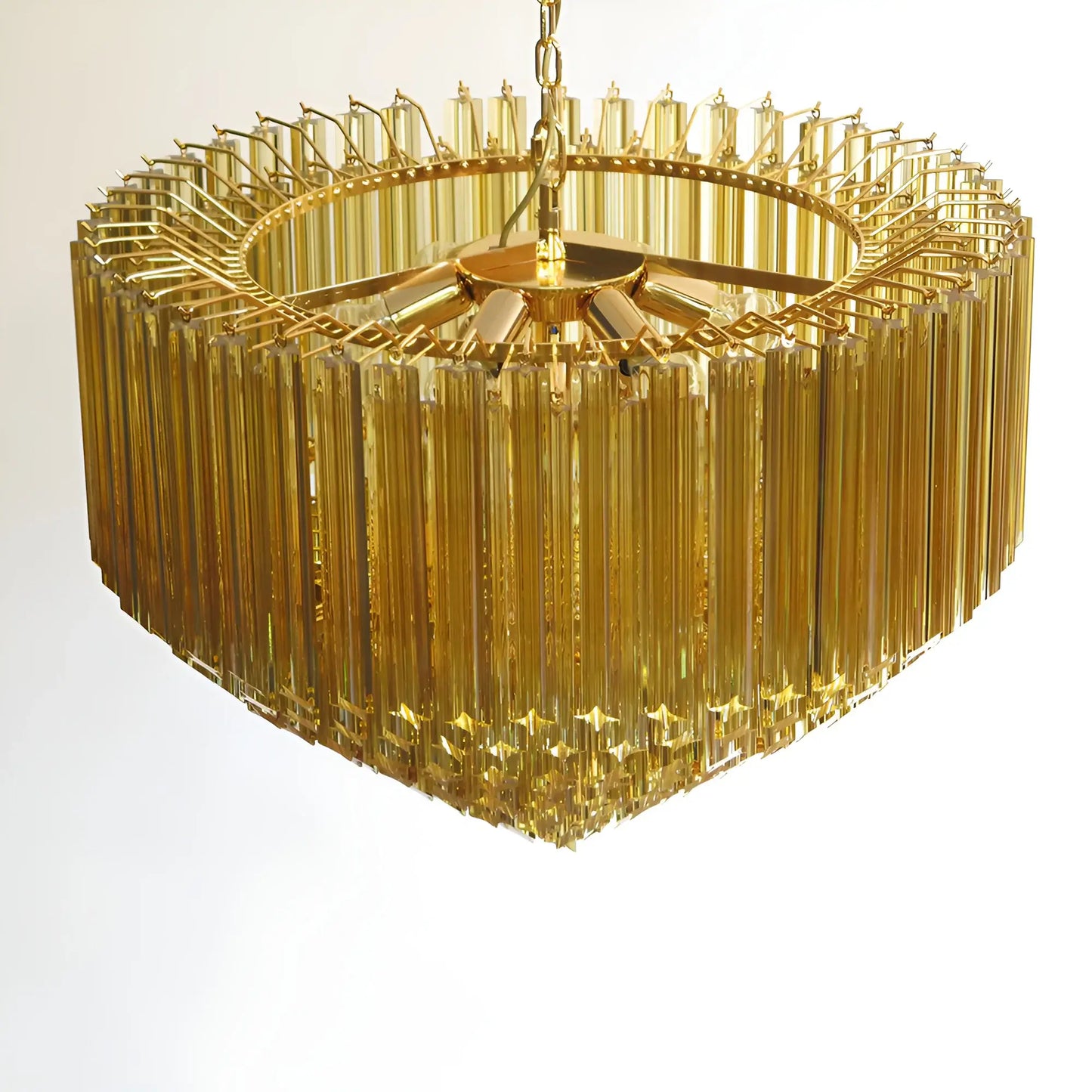 Murano Prisms Amber Chandelier - Nuvé