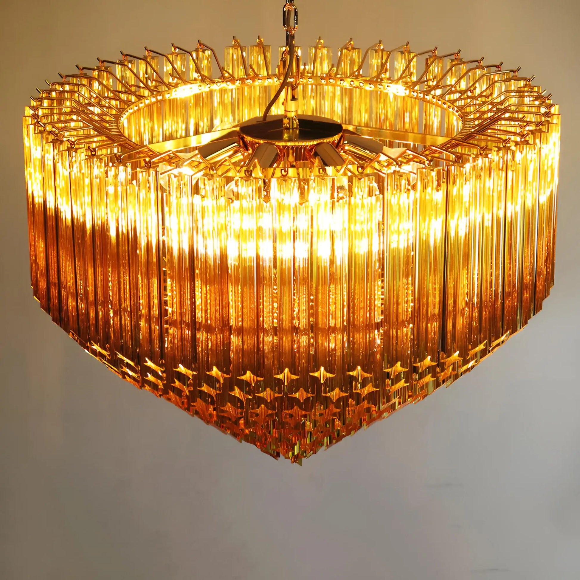 Murano Prisms Amber Chandelier - Nuvé
