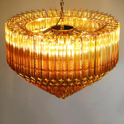 Murano Prisms Amber Chandelier - Nuvé