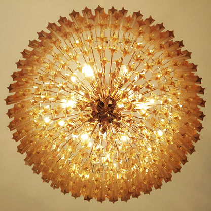 Murano Prisms Amber Chandelier - Nuvé