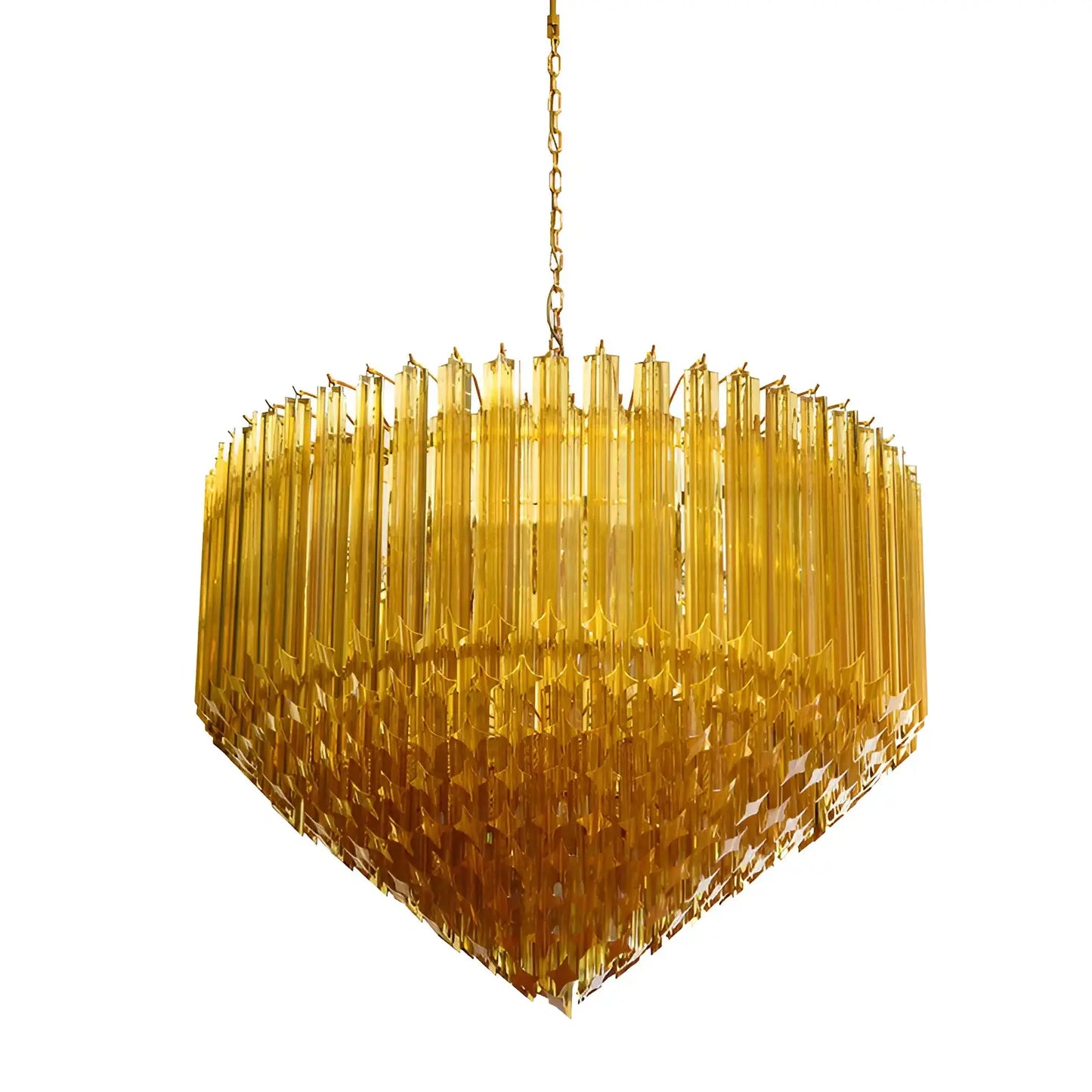 Murano Prisms Amber Chandelier - Nuvé