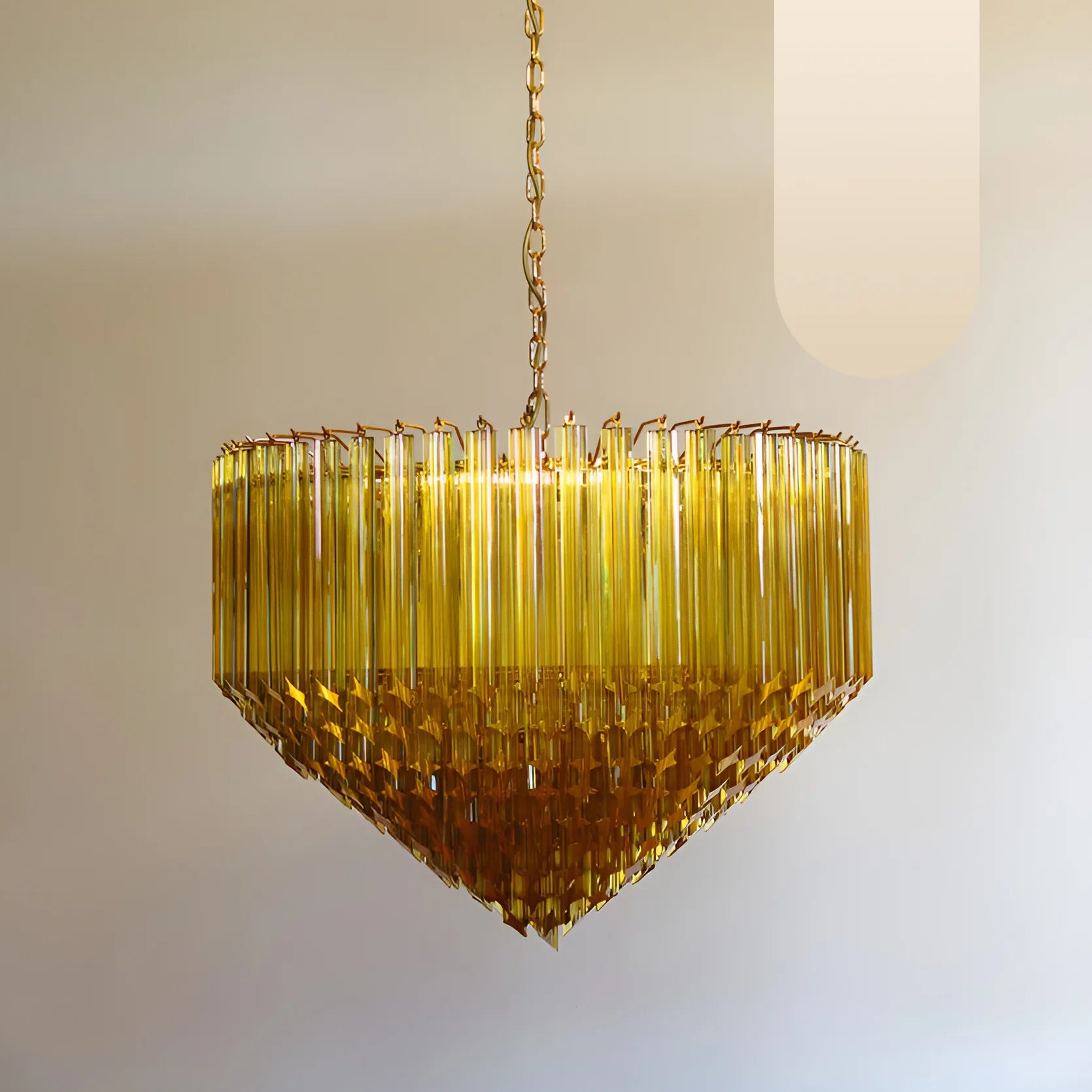 Murano Prisms Amber Chandelier - Nuvé