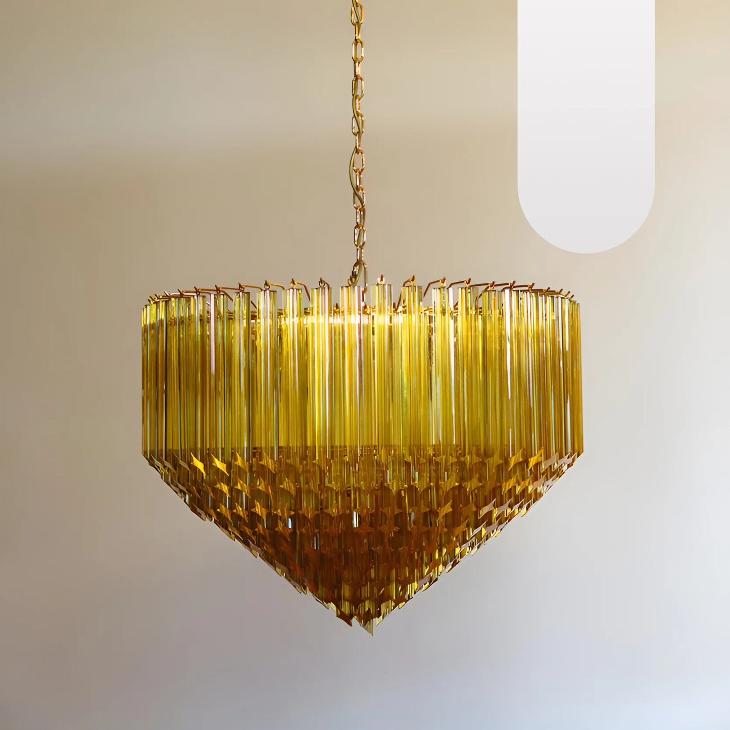 Murano Prisms Amber Chandelier - Nuvé