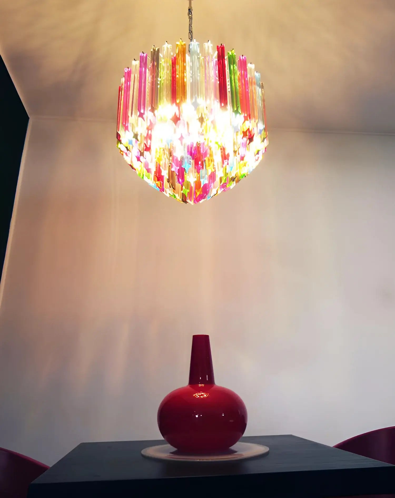 Murano Prisms Multicolored Chandelier - Nuvé