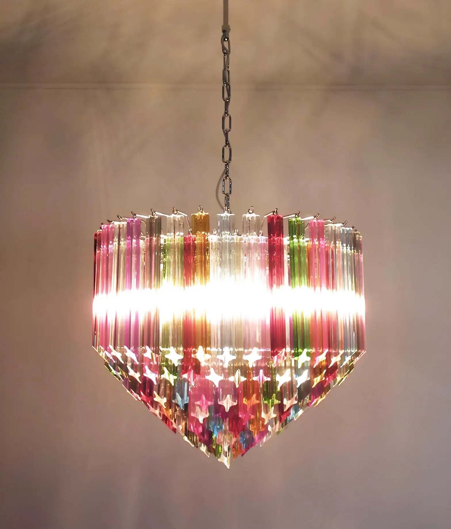 Murano Prisms Multicolored Chandelier - Nuvé