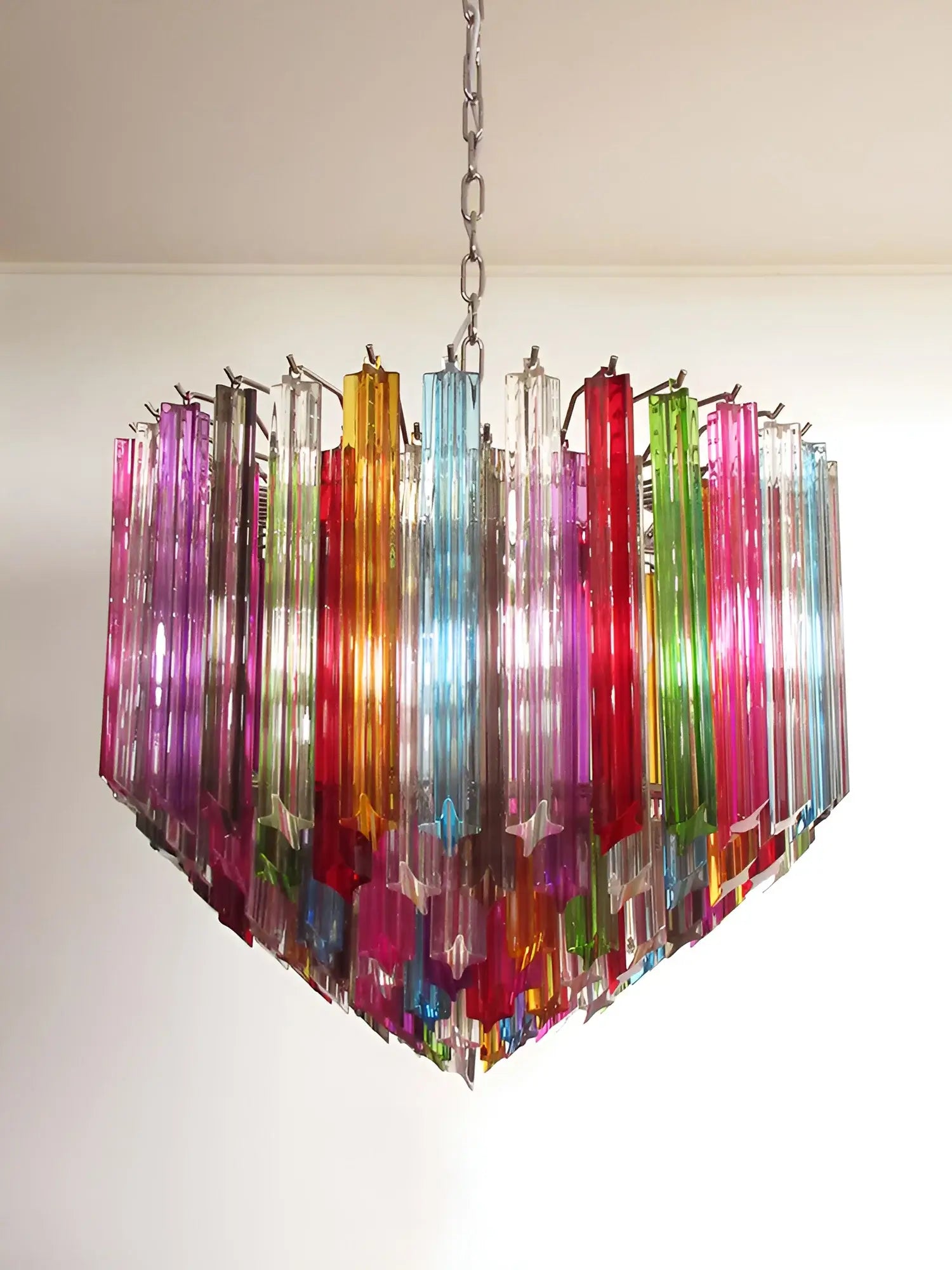 Murano Prisms Multicolored Chandelier - Nuvé