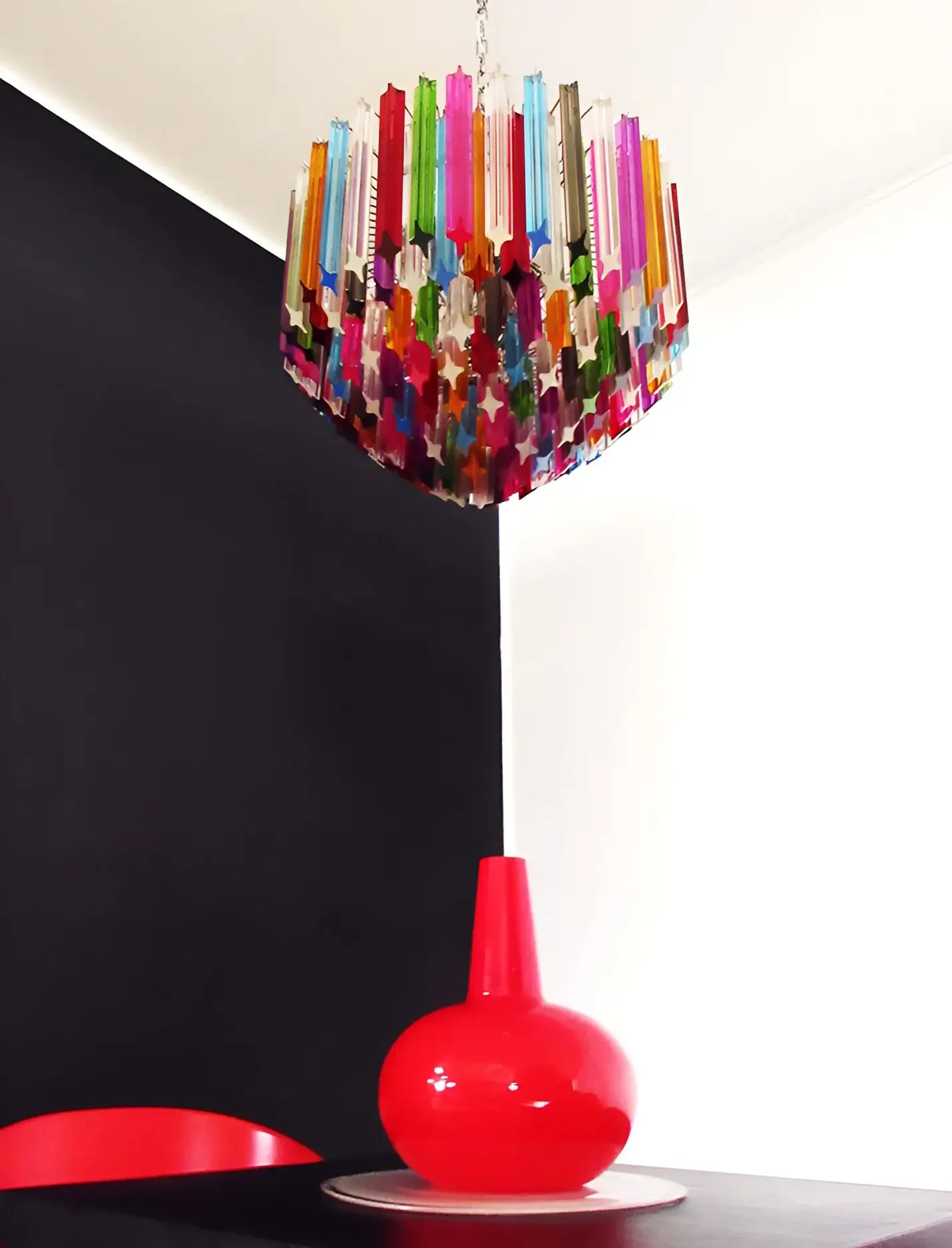 Murano Prisms Multicolored Chandelier - Nuvé