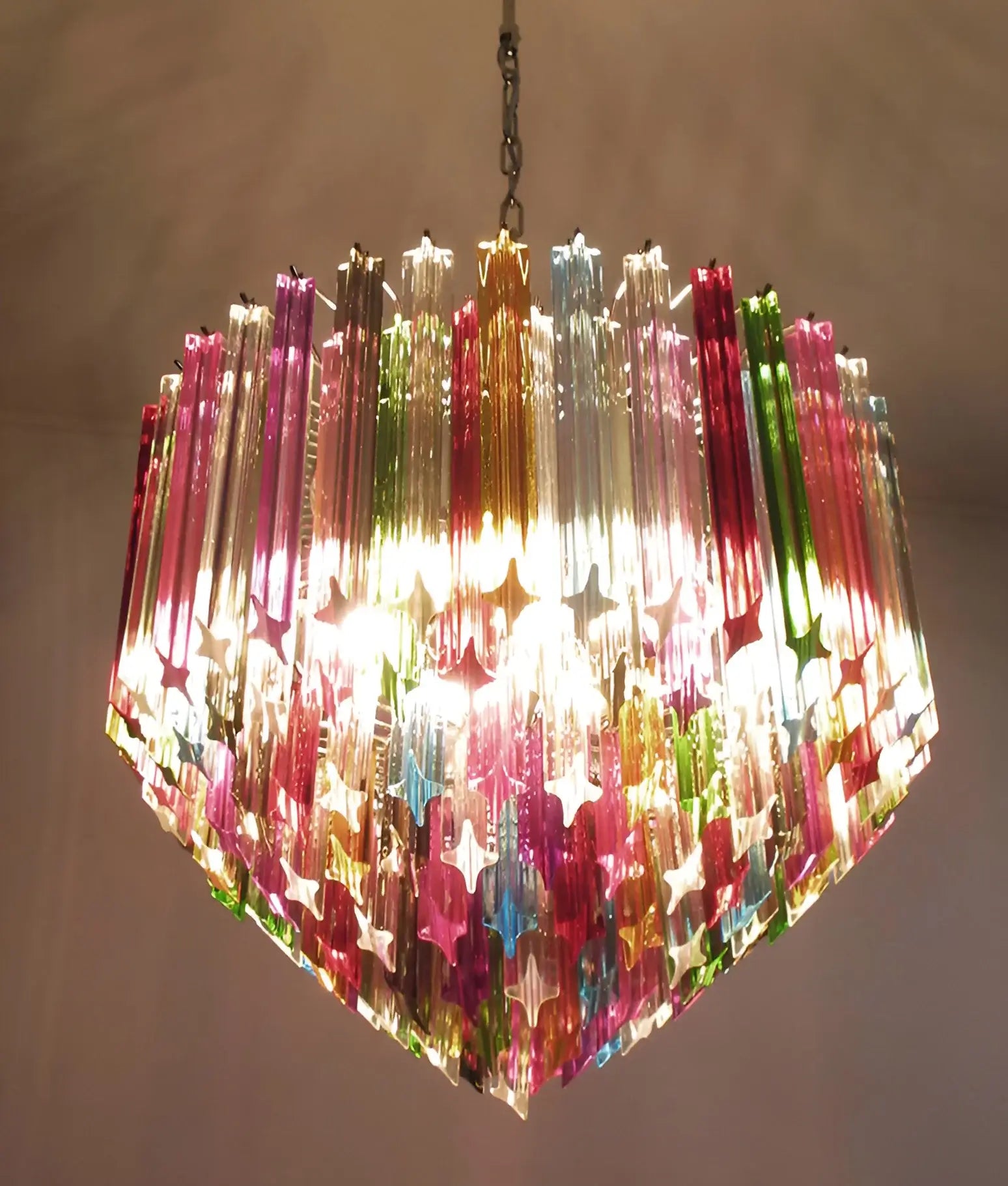 Murano Prisms Multicolored Chandelier - Nuvé