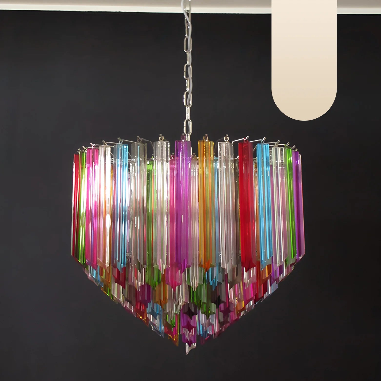 Murano Prisms Multicolored Chandelier - Nuvé
