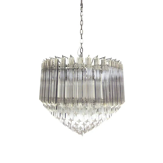 Murano Quadriedri Prisms Transparent Chandelier - Nuvé