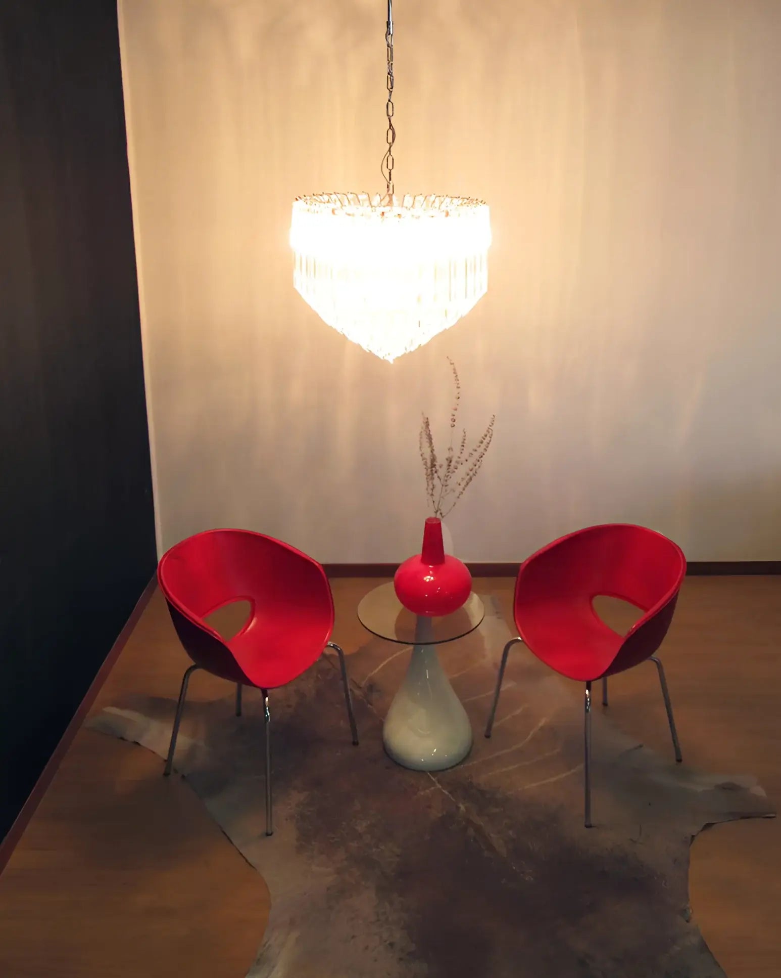 Murano Quadriedri Prisms Transparent Chandelier - Nuvé