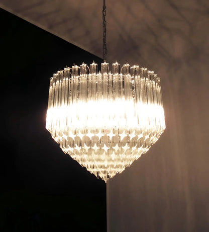 Murano Quadriedri Prisms Transparent Chandelier - Nuvé