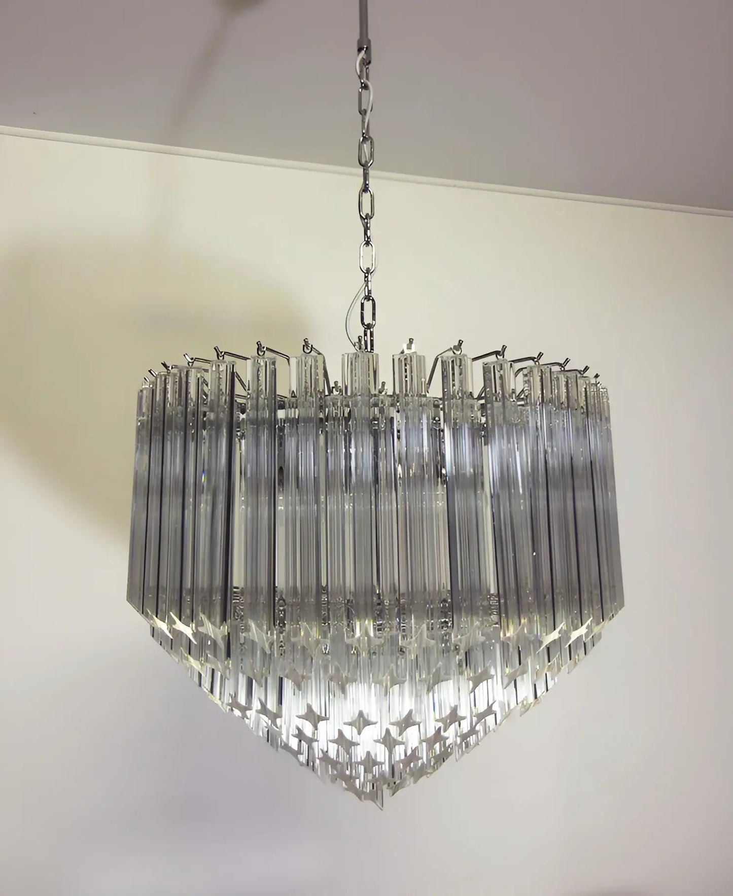 Murano Quadriedri Prisms Transparent Chandelier - Nuvé