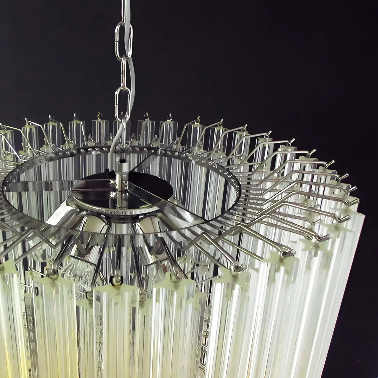 Murano Quadriedri Prisms Transparent Chandelier - Nuvé