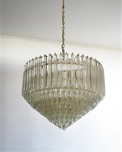Murano Quadriedri Prisms Transparent Chandelier - Nuvé
