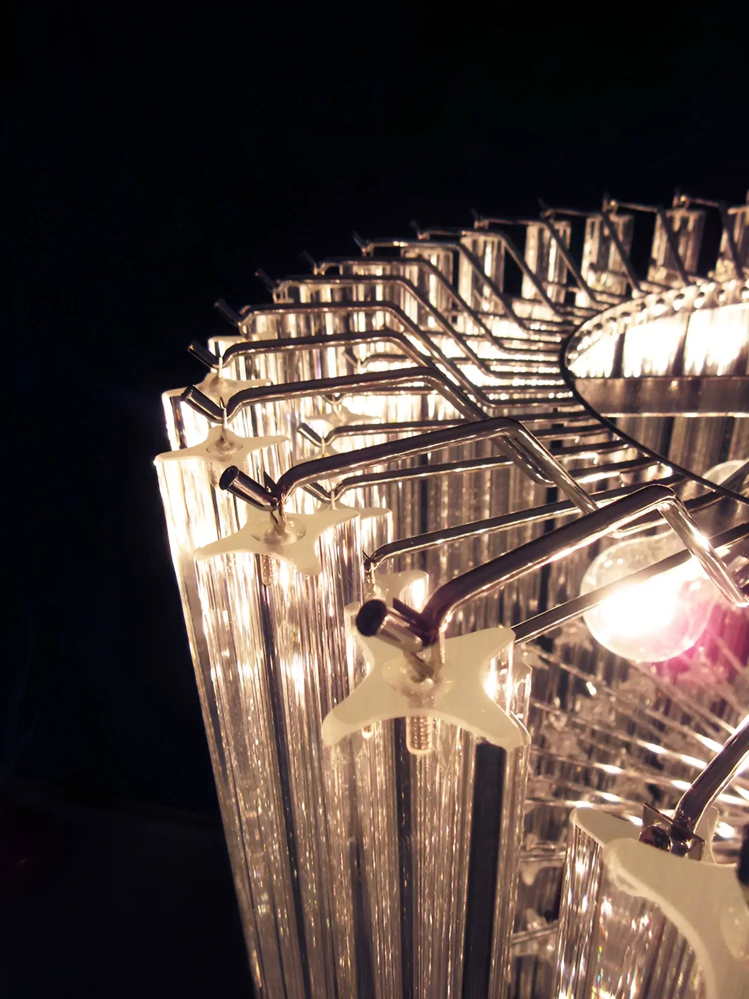 Murano Quadriedri Prisms Transparent Chandelier - Nuvé