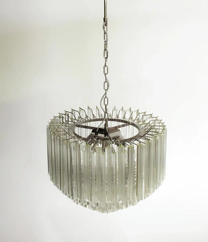 Murano Quadriedri Prisms Transparent Chandelier - Nuvé
