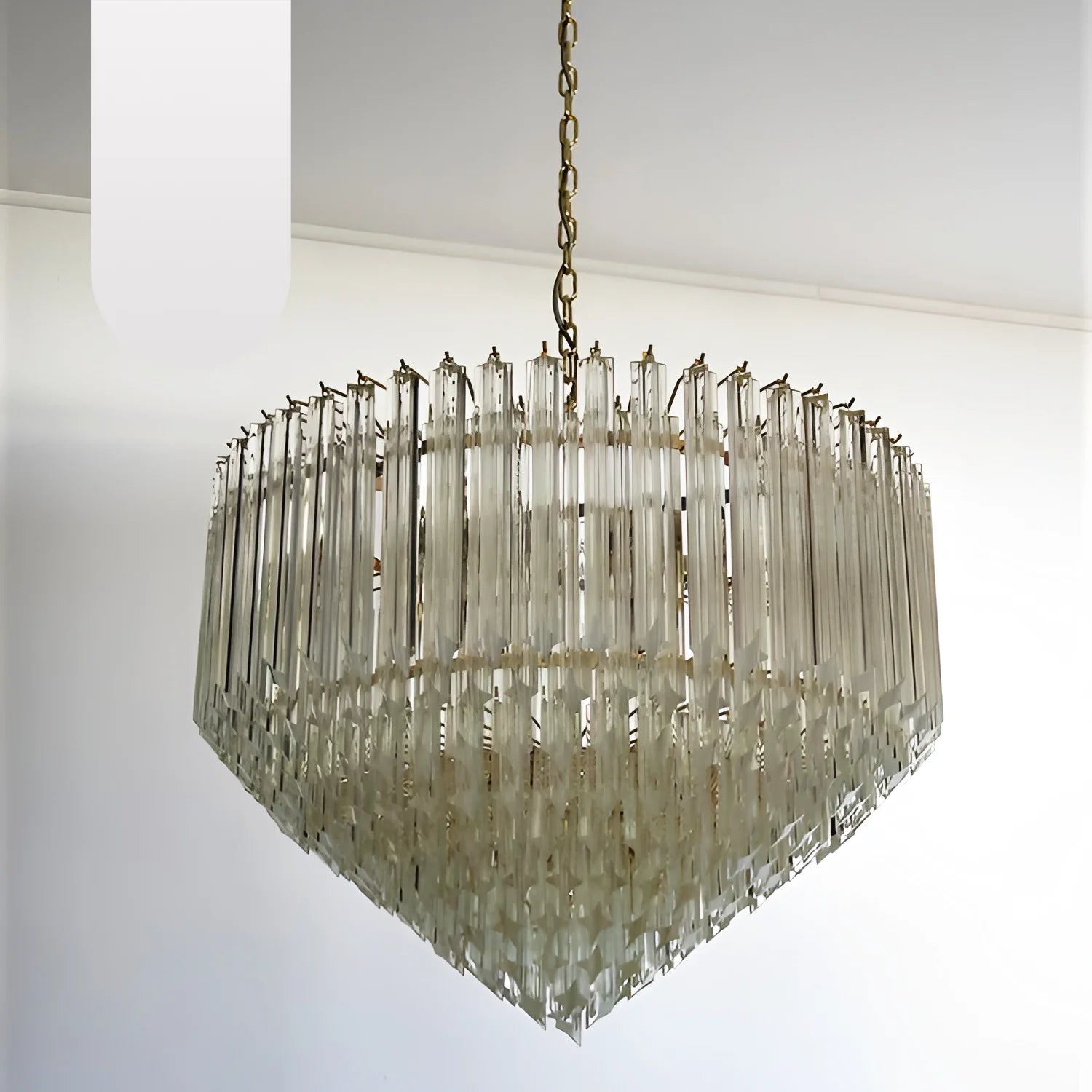 Murano Quadriedri Prisms Transparent Chandelier - Nuvé