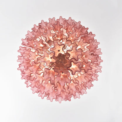 Murano Red Glass Tubes Chandelier - Nuvé