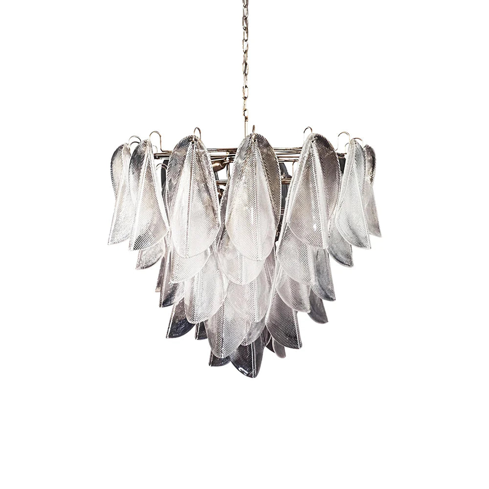 Murano Glass Leaves Transparent Chandelier - Nuvé