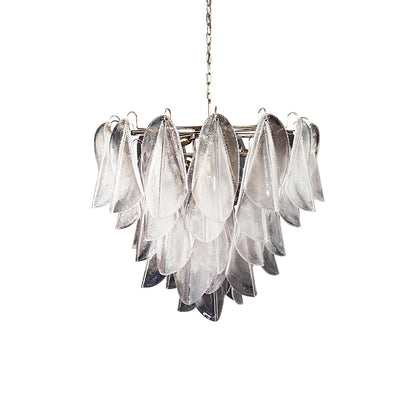 Murano Glass Leaves Transparent Chandelier - Nuvé