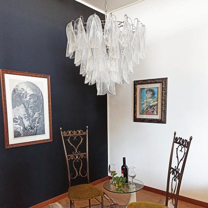 Murano Glass Leaves Transparent Chandelier - Nuvé