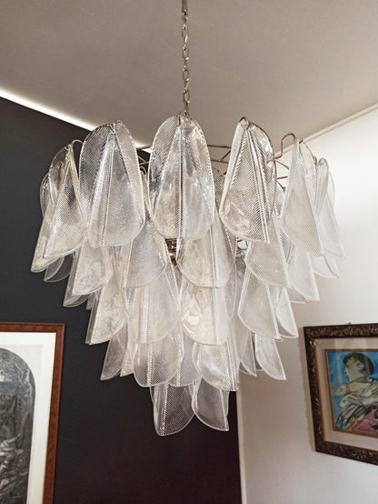 Murano Glass Leaves Transparent Chandelier - Nuvé
