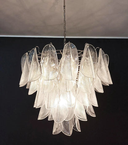 Murano Glass Leaves Transparent Chandelier - Nuvé