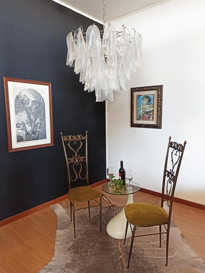 Murano Glass Leaves Transparent Chandelier - Nuvé
