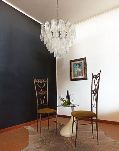 Murano Glass Leaves Transparent Chandelier - Nuvé