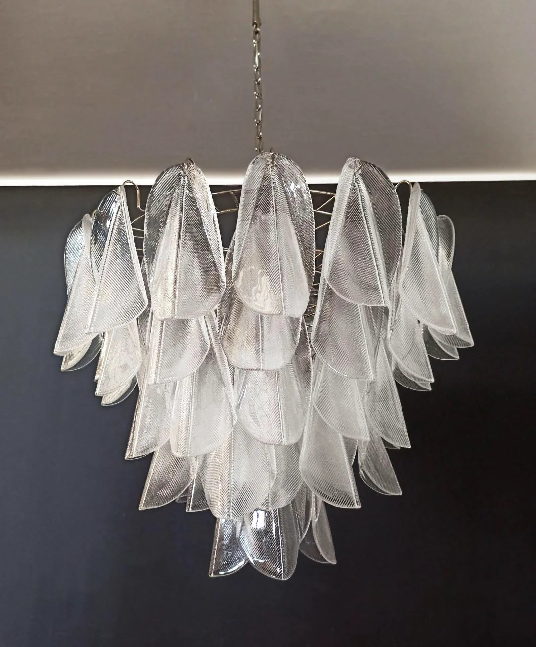 Murano Glass Leaves Transparent Chandelier - Nuvé