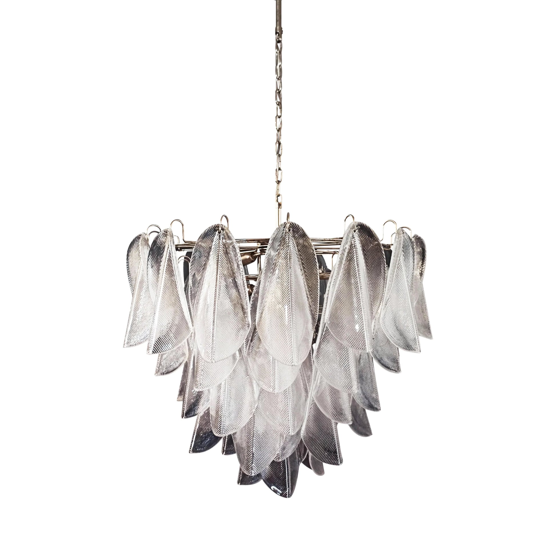 Murano Glass Leaves Transparent Chandelier - Nuvé