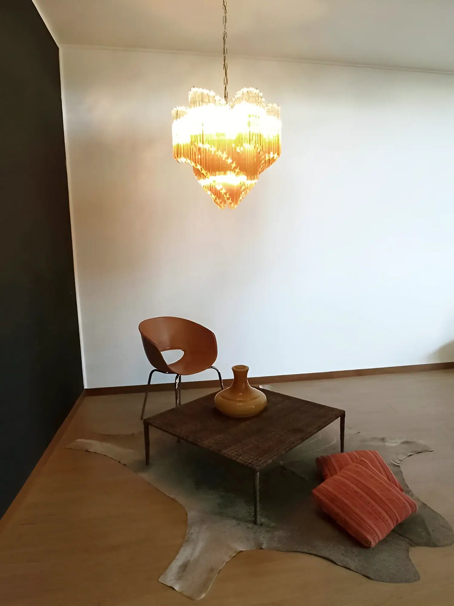 Murano Shaded Amber Prism Chandelier - Nuvé
