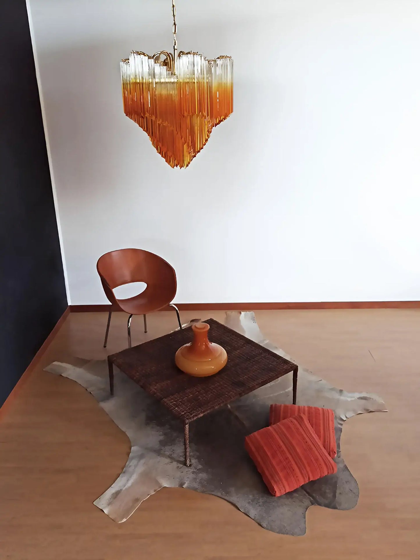 Murano Shaded Amber Prism Chandelier - Nuvé