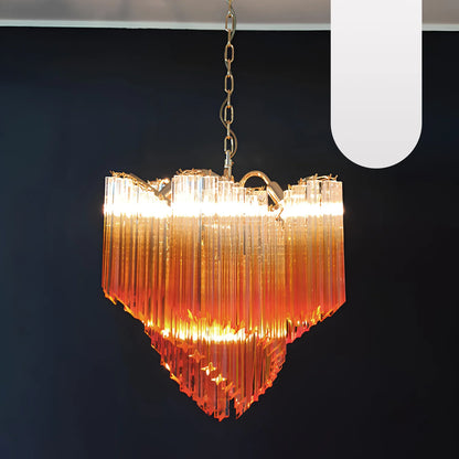 Murano Shaded Amber Prism Chandelier - Nuvé