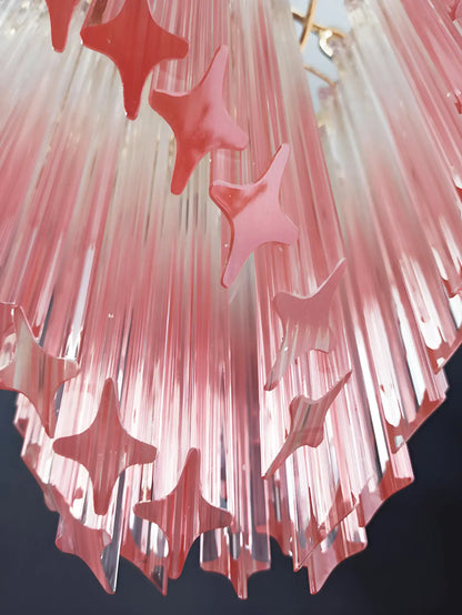 Murano Shaded Pink Prism Chandelier - Nuvé