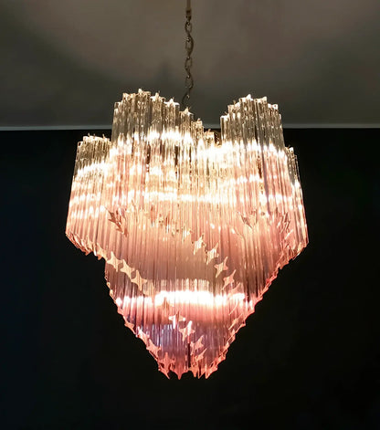 Murano Shaded Pink Prism Chandelier - Nuvé