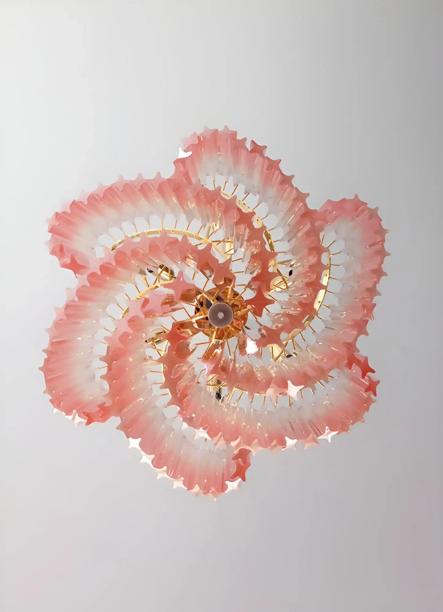 Murano Shaded Pink Prism Chandelier - Nuvé