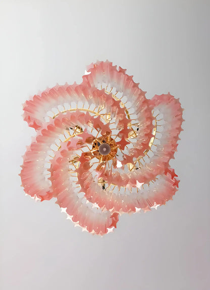 Murano Shaded Pink Prism Chandelier - Nuvé
