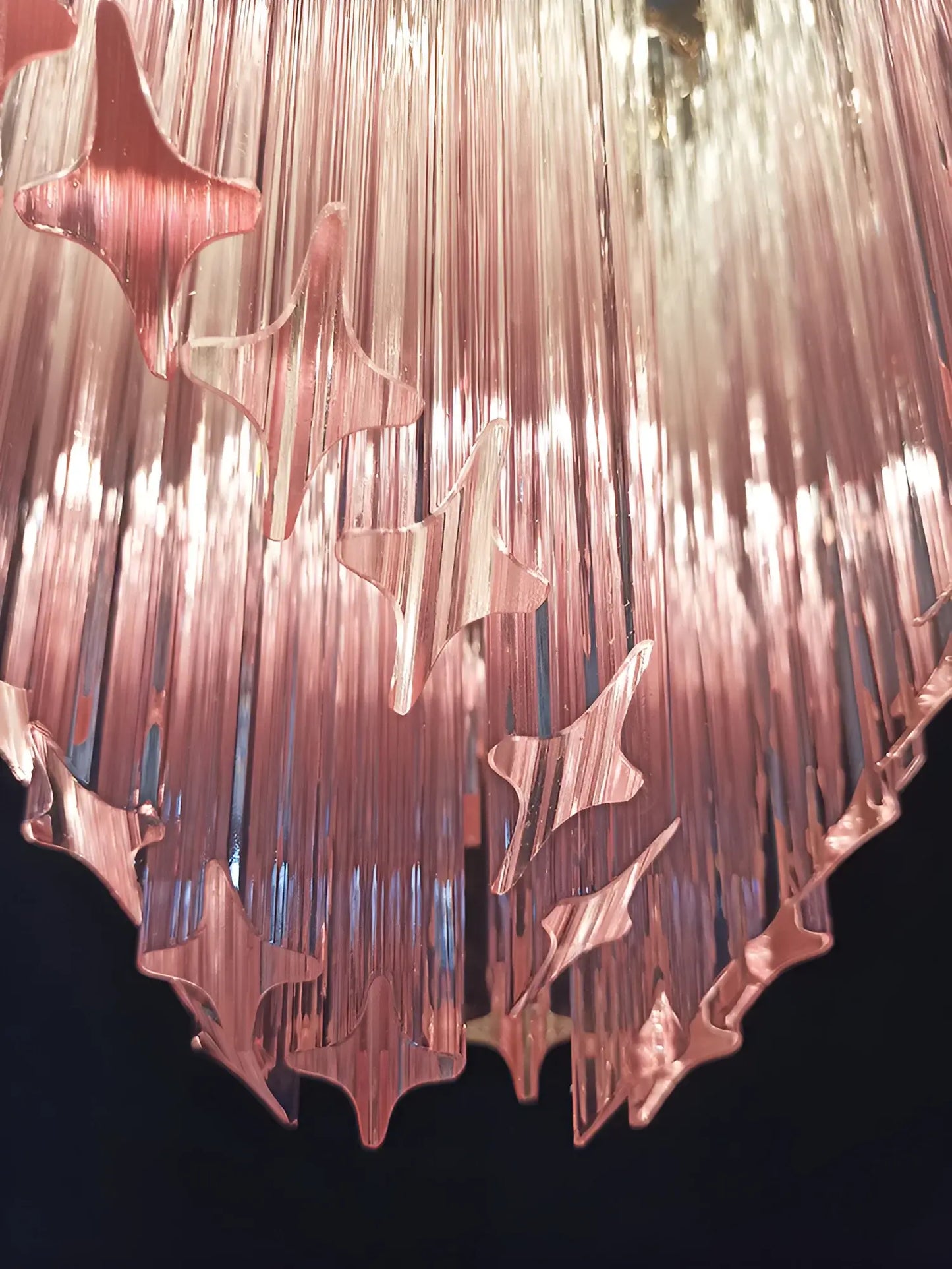 Murano Shaded Pink Prism Chandelier - Nuvé