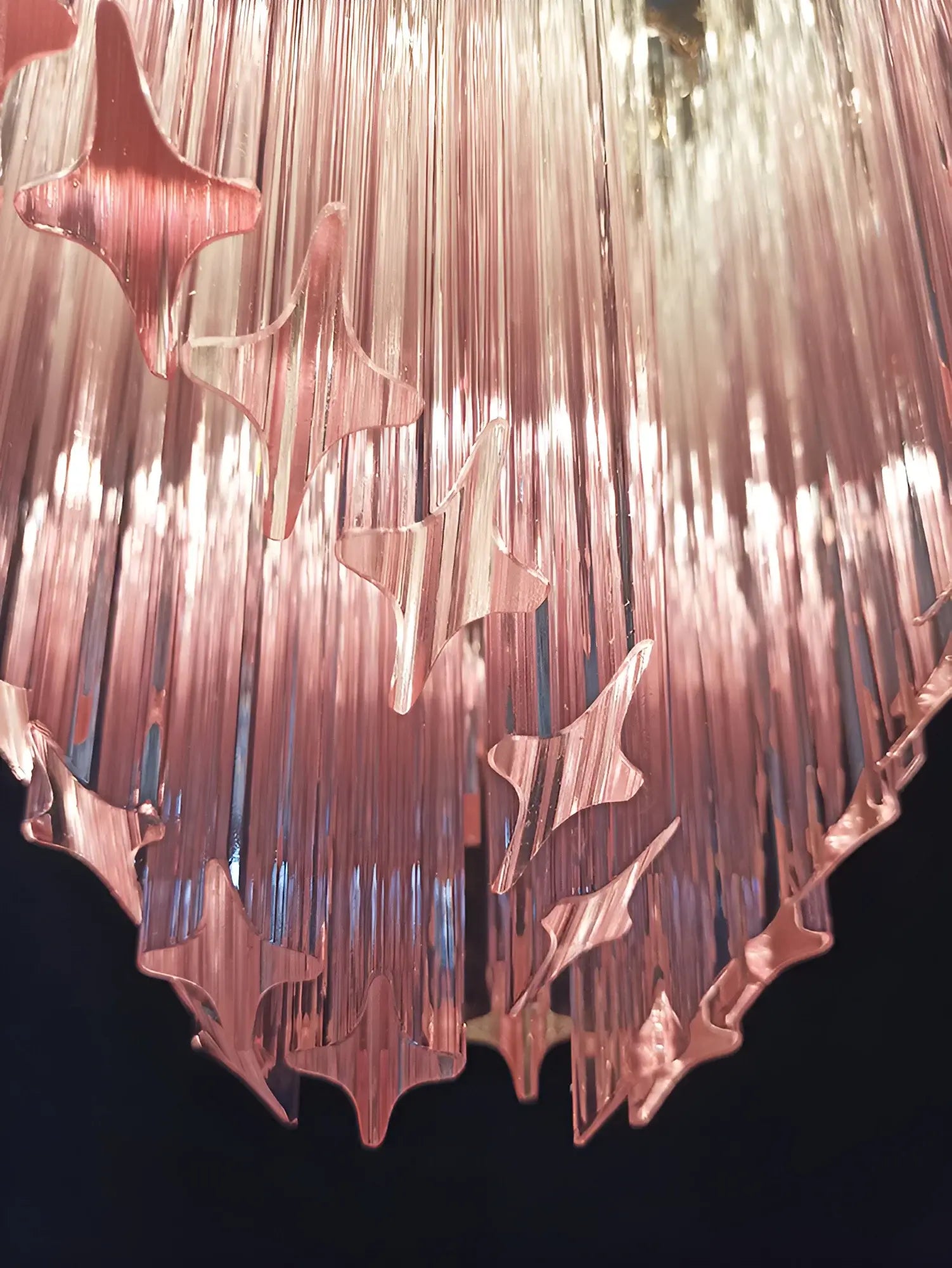 Murano Shaded Pink Prism Chandelier - Nuvé