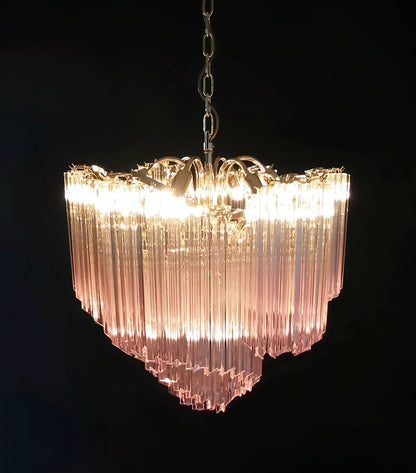 Murano Shaded Pink Prism Chandelier - Nuvé