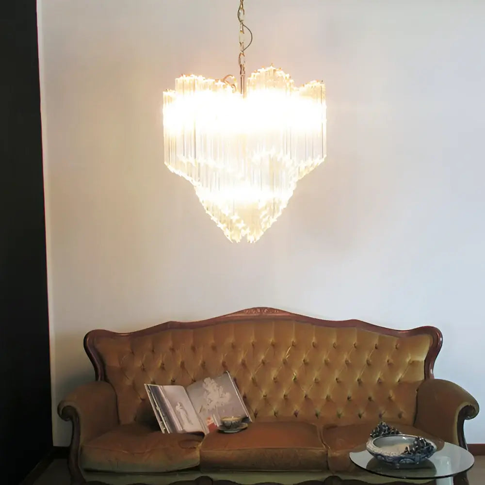 Murano Shaded Trasparent Prism Chandelier - Nuvé