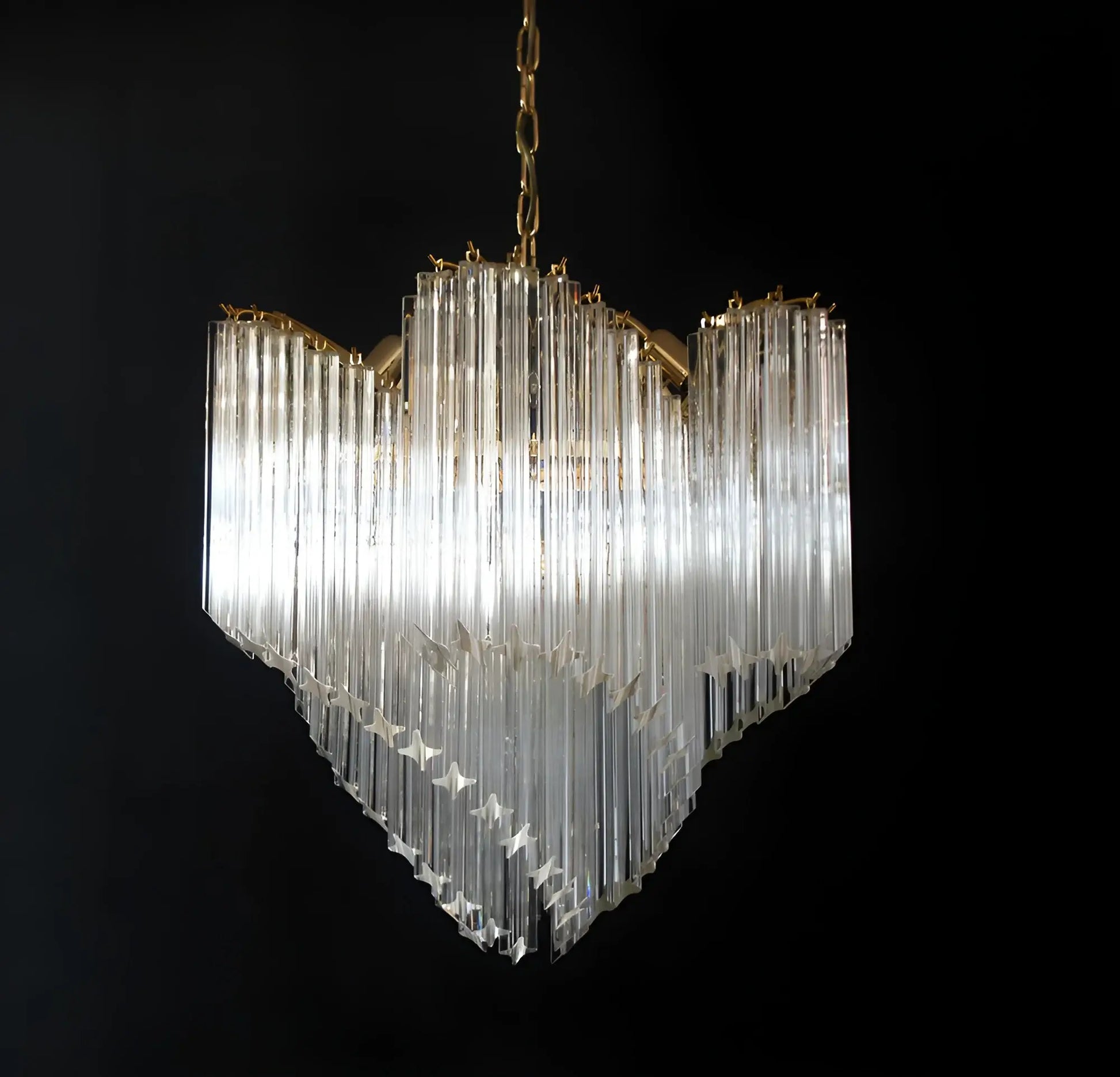 Murano Shaded Trasparent Prism Chandelier - Nuvé