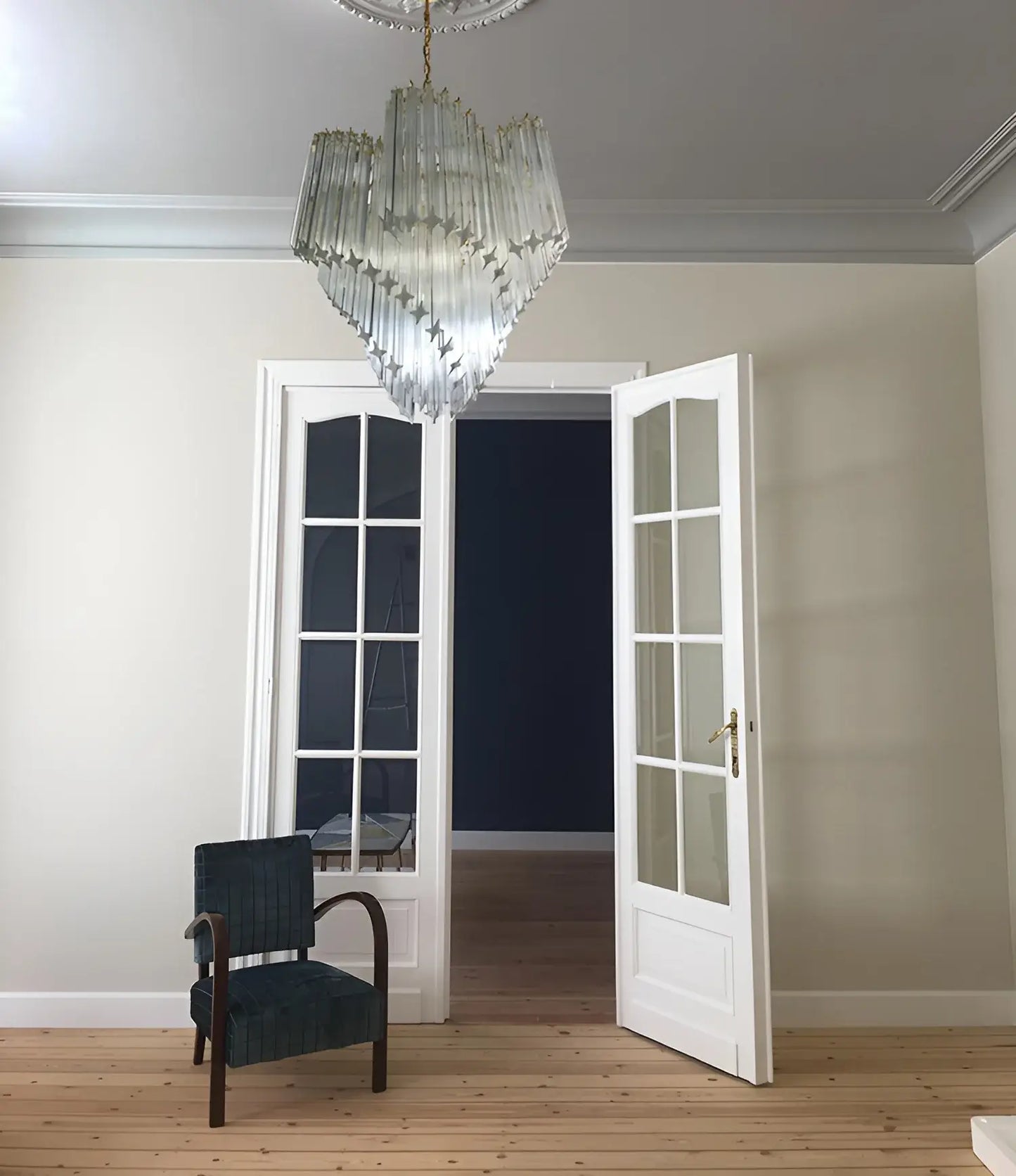 Murano Shaded Trasparent Prism Chandelier - Nuvé