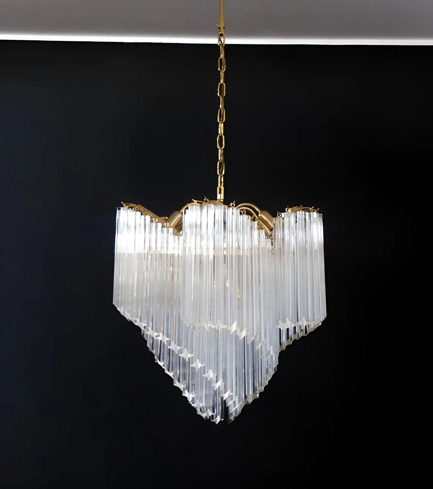 Murano Shaded Trasparent Prism Chandelier - Nuvé