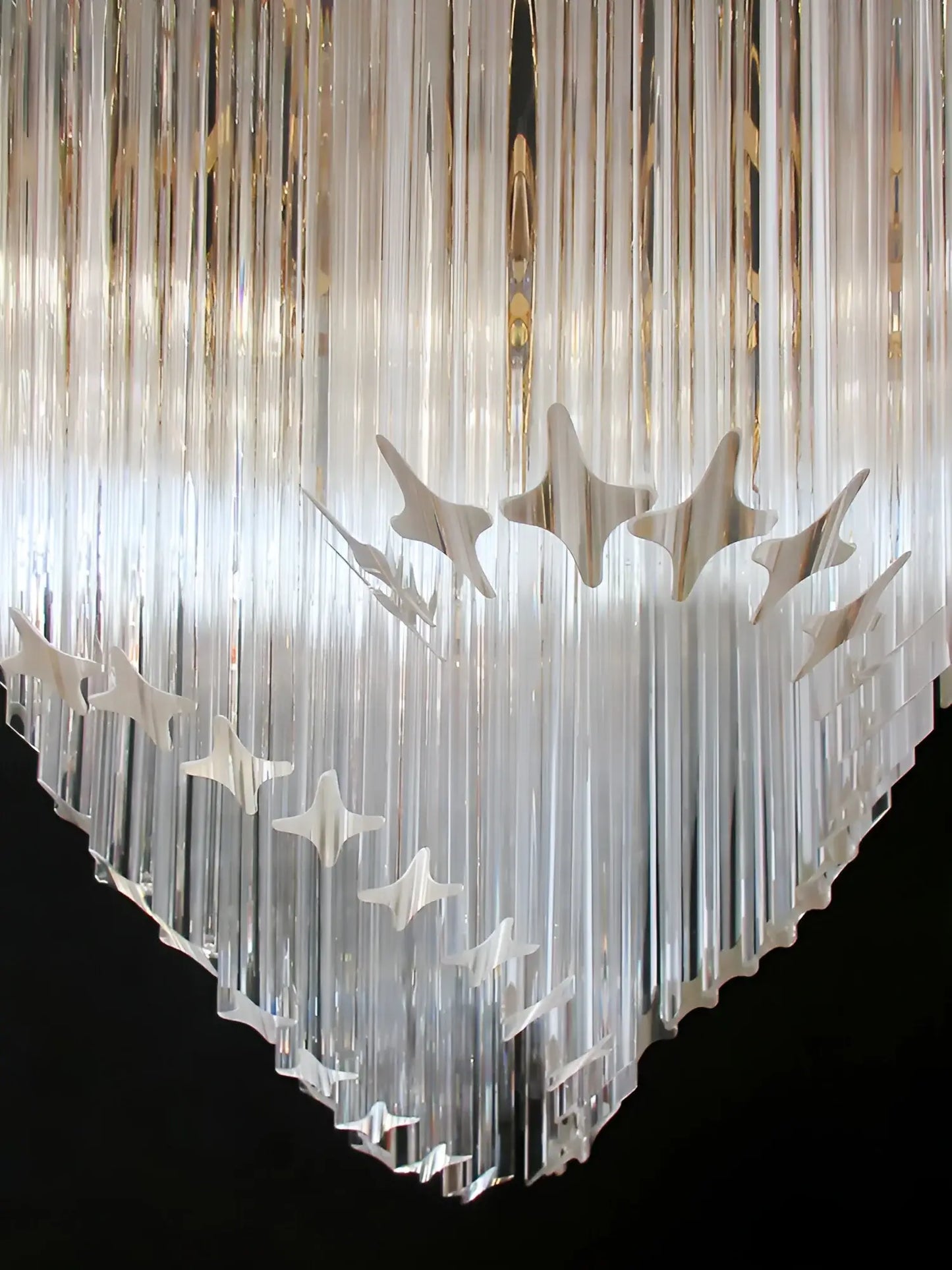 Murano Shaded Trasparent Prism Chandelier - Nuvé