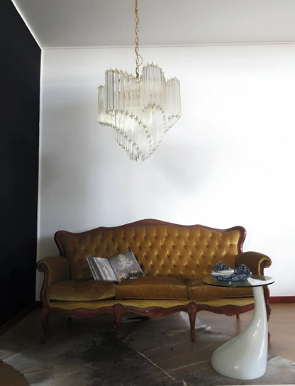 Murano Shaded Trasparent Prism Chandelier - Nuvé