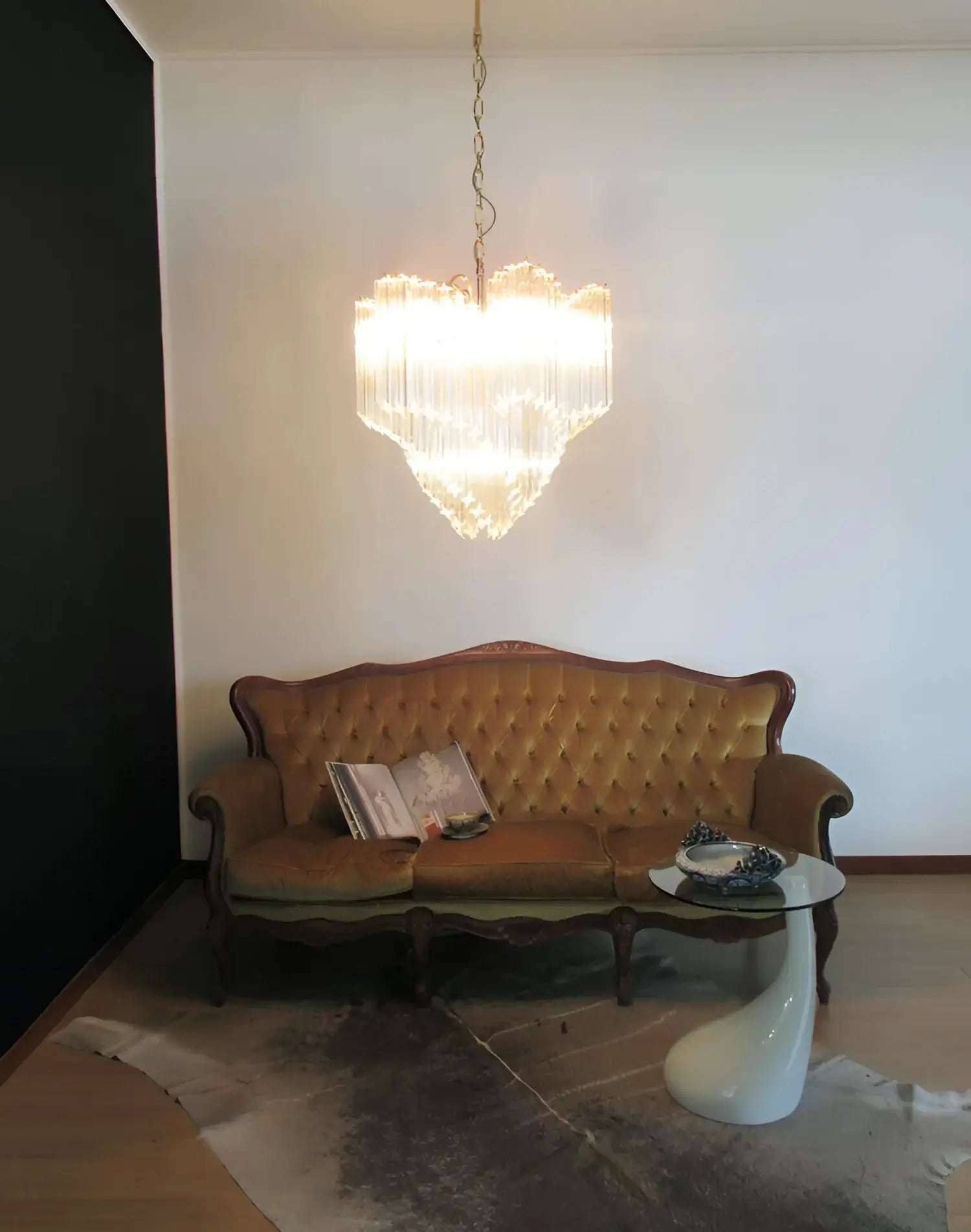 Murano Shaded Trasparent Prism Chandelier - Nuvé