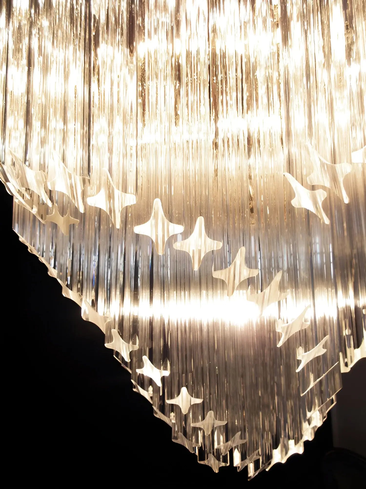 Murano Shaded Trasparent Prism Chandelier - Nuvé